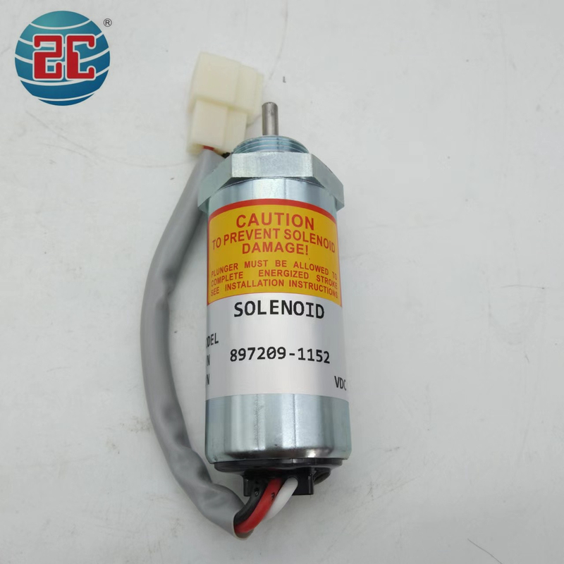 897209-1152 Excavator Stop Solenoid Valve For HITACHI MV2-40 EX40 SK75 4LE1 4LE2