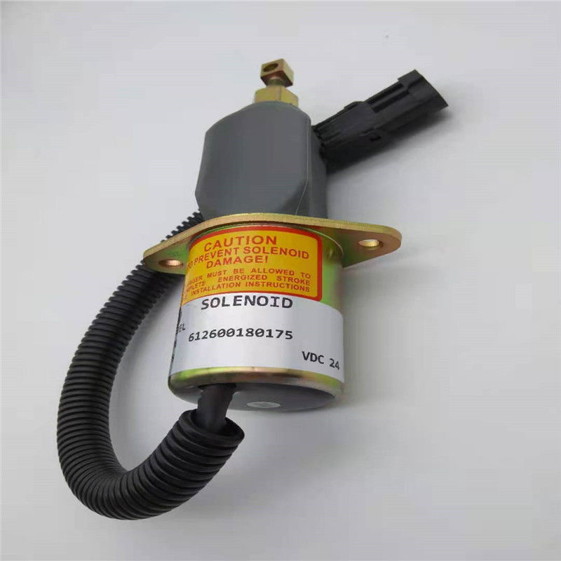 612600180175 Stop Solenoid Valve Fit For DOOSAN DX50 Wheel Loader Engine Part Black Plug