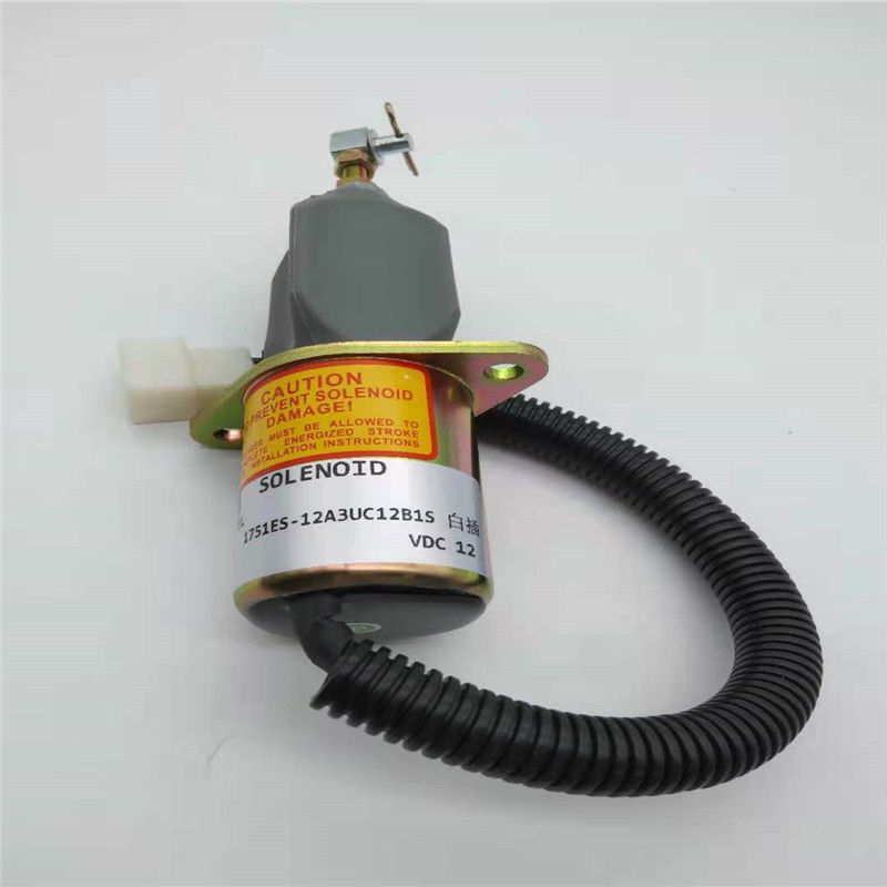 Stop Solenoid Valve 1751ES-12A3UC12B1S Fit For YANMAR SA-4673-S 60-5 12V White Plug