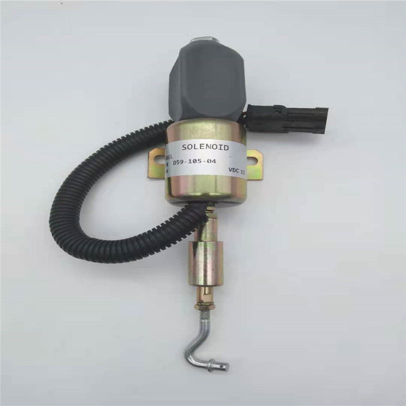 D59-105-04 12V Stop Solenoid Valve Fit For Cummins Excavator Diesel Engine